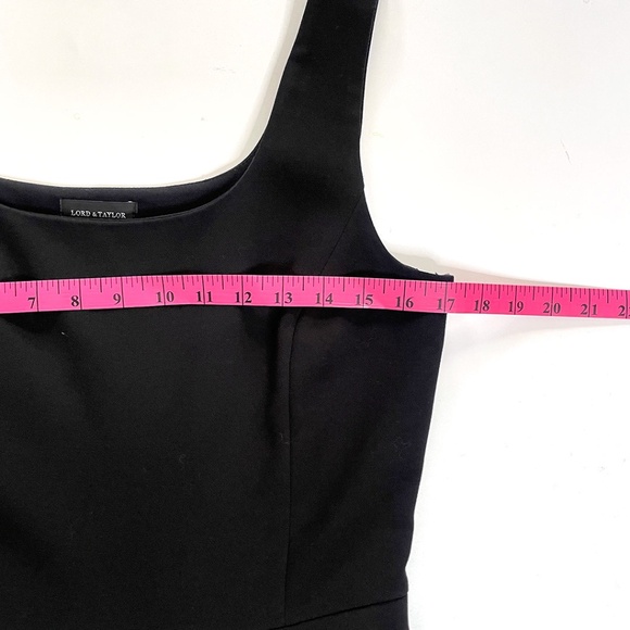 Lord & Taylor Black Fit n' Flare Cocktail Prom Dress Sz S - Picture 6 of 14
